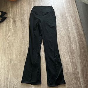 High rise split hem legging